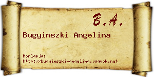 Bugyinszki Angelina névjegykártya